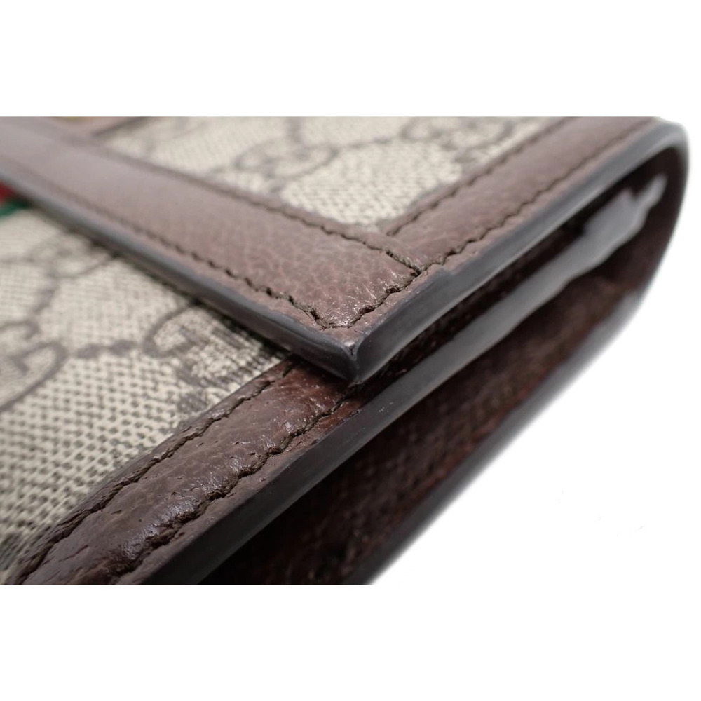 Gucci GG Supreme Canvas Leather Beige Ebony Red Green Web Ophidia Continental - Picture 6 of 9